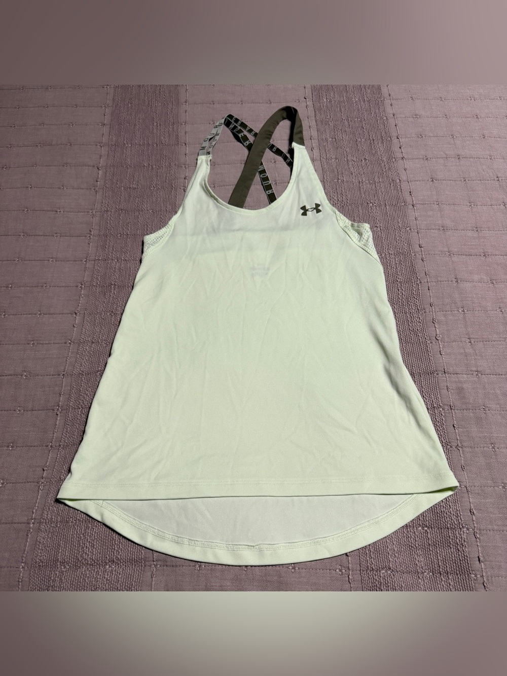 Under Armour HeatGear Women's XS Light Green Racerback Tank Top